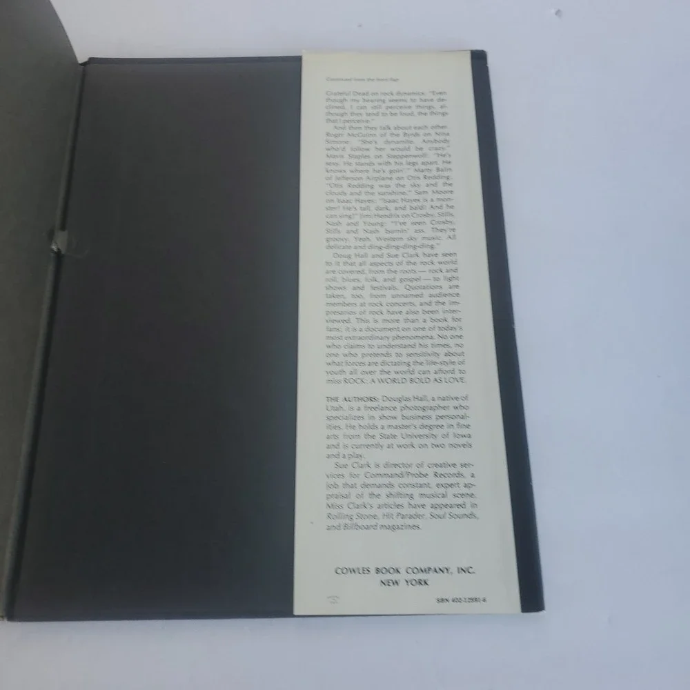 Rare Rock A World Bold as Love Douglas Kent‎ Hall Sue Clark HC1970 Hendrix cover
